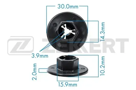 ZEKKERT BE1650 Клипса крепёжная Hyundai (миним. кол-во заказа 10 шт)