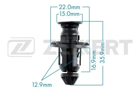 ZEKKERT BE1749 Клипса крепёжная Toyota (миним. кол-во заказа 10 шт)