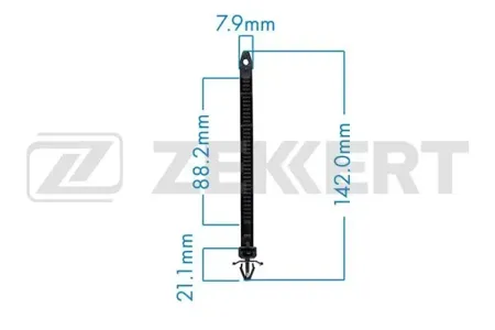 ZEKKERT BE1835 Клипса крепёжная Honda , Mazda (миним. кол-во заказа 10 шт)