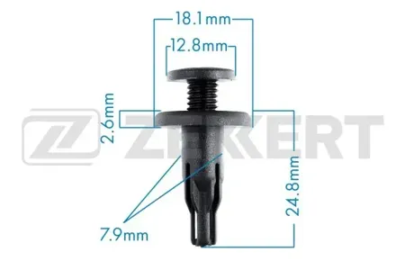 ZEKKERT BE1871 Клипса крепёжная Honda (миним. кол-во заказа 10 шт)