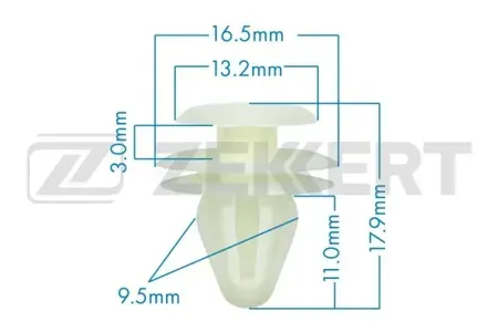 ZEKKERT BE1995 Клипса крепёжная Mitsubishi , Subaru , Toyota (миним. кол-во заказа 10 шт)