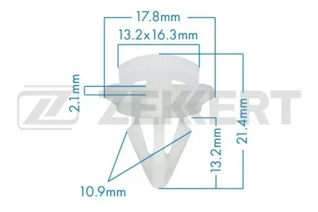 ZEKKERT BE1997 Клипса крепёжная VAG (миним. кол-во заказа 10 шт)