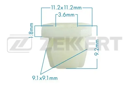 ZEKKERT BE2049 Клипса крепёжная General Motors (миним. кол-во заказа 10 шт)