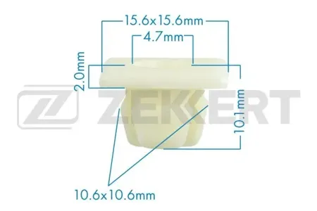 ZEKKERT BE2057 Клипса крепёжная General Motors (миним. кол-во заказа 10 шт)