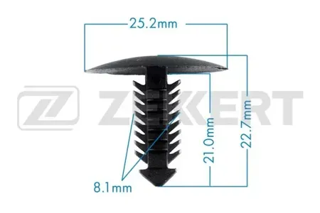 ZEKKERT BE2117 Клипса крепёжная Chrysler , Ford (миним. кол-во заказа 10 шт)