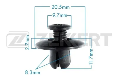 ZEKKERT BE2122 Клипса крепёжная Honda , Mazda , Nissan (миним. кол-во заказа 10 шт)