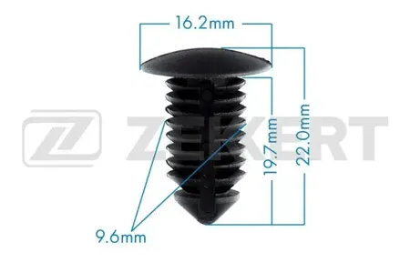 ZEKKERT BE2160 Клипса крепёжная Chrysler , Ford (миним. кол-во заказа 10 шт)