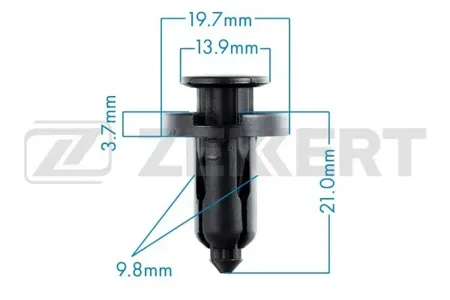 ZEKKERT BE2164 Клипса крепёжная Honda (миним. кол-во заказа 10 шт)