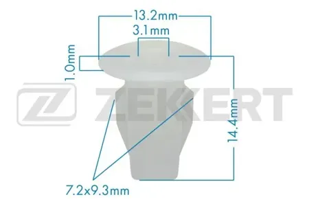 ZEKKERT BE2178 Клипса крепёжная Toyota (миним. кол-во заказа 10 шт)