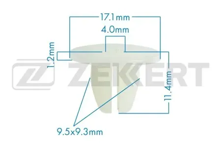 ZEKKERT BE2180 Клипса крепёжная Subaru , Toyota (миним. кол-во заказа 10 шт)