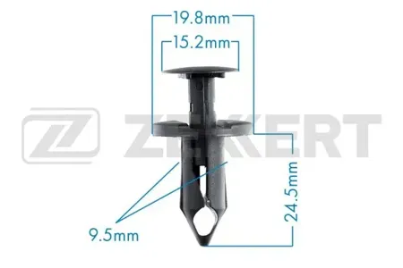 ZEKKERT BE2188 Клипса крепёжная Chrysler , Ford , General Motors , Renault , VAG (миним. кол-во заказа 10 шт)
