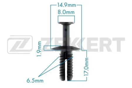 ZEKKERT BE2203 Клипса крепёжная BMW , General Motors , Mercedes , VAG (миним. кол-во заказа 10 шт)