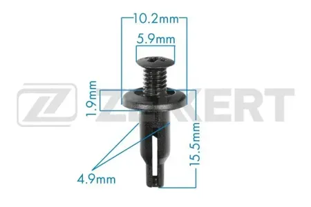 ZEKKERT BE2235 Клипса крепёжная Hyundai , Mitsubishi (миним. кол-во заказа 10 шт)