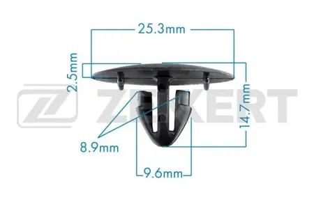 ZEKKERT BE2293 Клипса крепёжная Toyota (миним. кол-во заказа 10 шт)