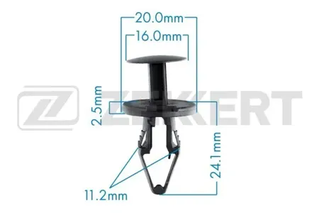 ZEKKERT BE2294 Клипса крепёжная Ford , General Motors (миним. кол-во заказа 10 шт)