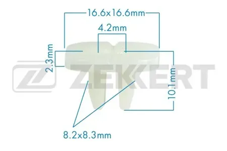 ZEKKERT BE2347 Клипса крепёжная Honda , Mazda , Nissan (миним. кол-во заказа 10 шт)
