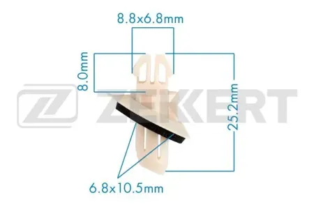 ZEKKERT BE2357 Клипса крепёжная Toyota (миним. кол-во заказа 10 шт)