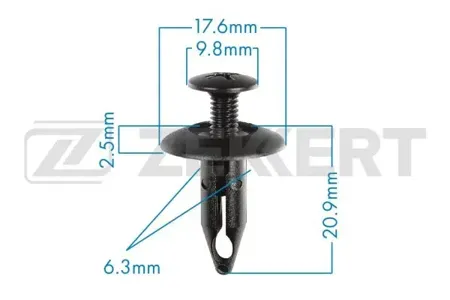 ZEKKERT BE2373 Клипса крепёжная Ford , General Motors (миним. кол-во заказа 10 шт)