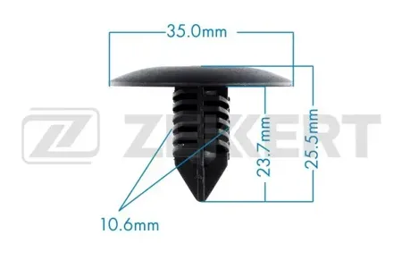 ZEKKERT BE2381 Клипса крепёжная Renault (миним. кол-во заказа 10 шт)
