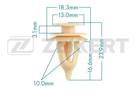 ZEKKERT BE2437 Клипса крепёжная Mitsubishi , Nissan , Suzuki , Toyota (миним. кол-во заказа 10 шт)