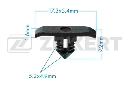 ZEKKERT BE2461 Клипса крепёжная VAG (миним. кол-во заказа 10 шт)