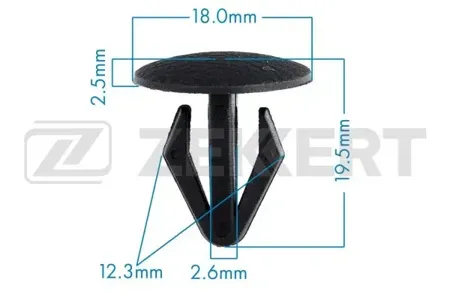 ZEKKERT BE2481 Клипса крепёжная Mazda (миним. кол-во заказа 10 шт)