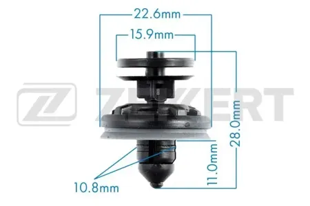 ZEKKERT BE2489 Клипса крепёжная VAG (миним. кол-во заказа 10 шт)