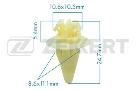 ZEKKERT BE2501 Клипса крепёжная Toyota (миним. кол-во заказа 10 шт)