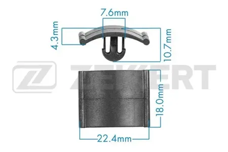 ZEKKERT BE2502 Клипса крепёжная General Motors (миним. кол-во заказа 10 шт)