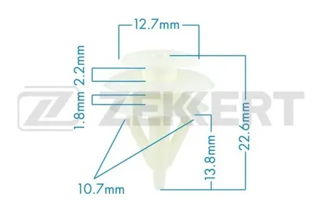 ZEKKERT BE2508 Клипса крепёжная Honda (миним. кол-во заказа 10 шт)