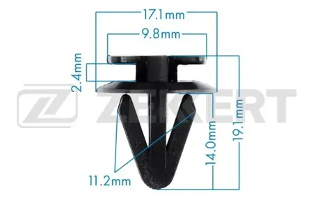 ZEKKERT BE2588 Клипса крепёжная BMW , VAG (миним. кол-во заказа 10 шт)