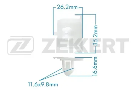 ZEKKERT BE2610 Клипса крепёжная Toyota (миним. кол-во заказа 10 шт)