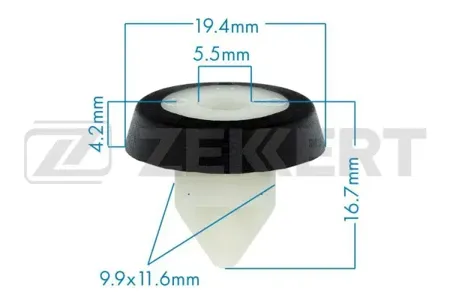 ZEKKERT BE2647 Клипса крепёжная Ford , VAG (миним. кол-во заказа 10 шт)