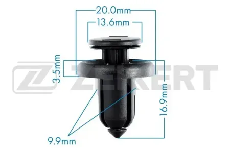 ZEKKERT BE2659 Клипса крепёжная Honda (миним. кол-во заказа 10 шт)