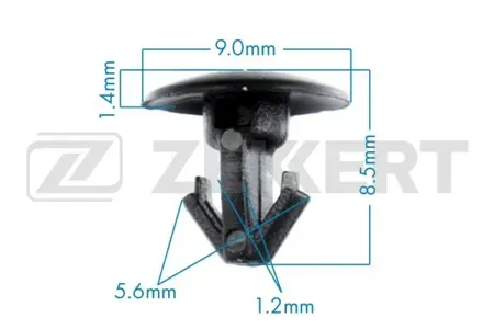 ZEKKERT BE2676 Клипса крепёжная Mazda , Nissan (миним. кол-во заказа 10 шт)