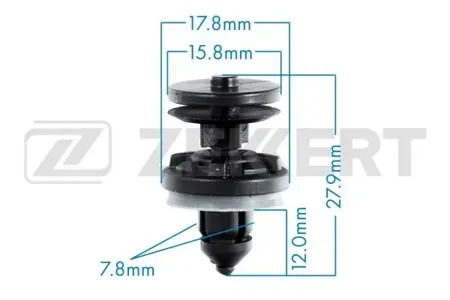ZEKKERT BE2684 Клипса крепёжная Ford (миним. кол-во заказа 10 шт)