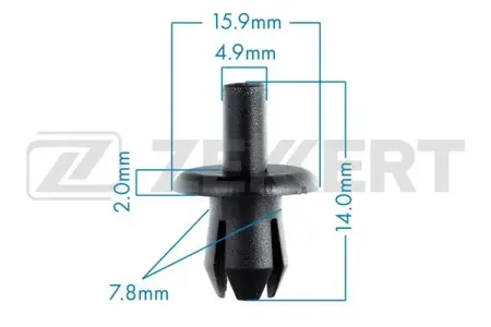 ZEKKERT BE2695 Клипса крепёжная Citroen , General Motors , Peugeot , VAG (миним. кол-во заказа 10 шт)