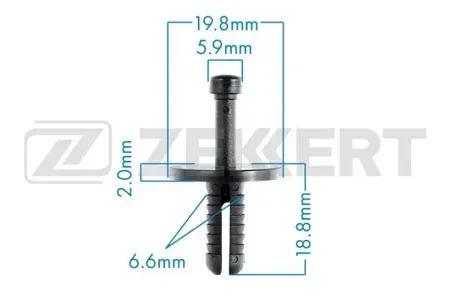ZEKKERT BE2700 Клипса крепёжная BMW (миним. кол-во заказа 10 шт)