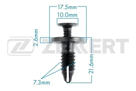 ZEKKERT BE2711 Клипса крепёжная Ford (миним. кол-во заказа 10 шт)