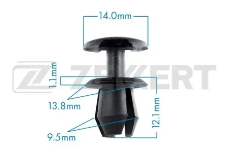 ZEKKERT BE2722 Клипса крепёжная VAG (миним. кол-во заказа 10 шт)