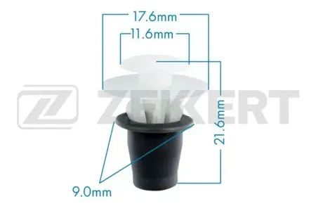 ZEKKERT BE2723 Клипса крепёжная Citroen , Peugeot , VAG (миним. кол-во заказа 10 шт)