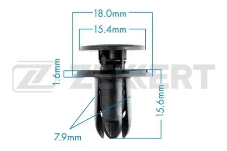 ZEKKERT BE2769 Клипса крепёжная Hyundai (миним. кол-во заказа 10 шт)