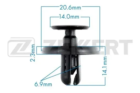 ZEKKERT BE2783 Клипса крепёжная Toyota (миним. кол-во заказа 10 шт)