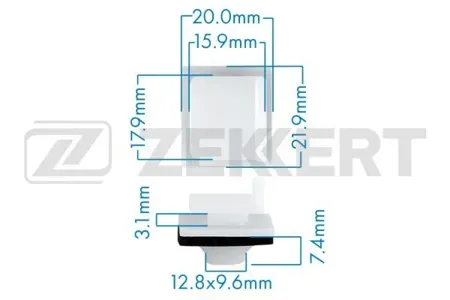 ZEKKERT BE2786 Клипса крепёжная Honda (миним. кол-во заказа 10 шт)