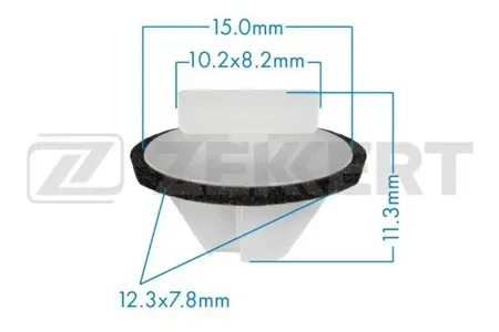 ZEKKERT BE2800 Клипса крепёжная Land Rover (миним. кол-во заказа 10 шт)
