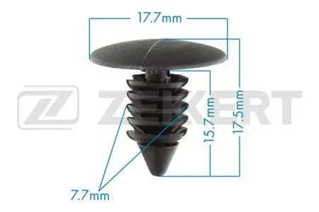 ZEKKERT BE2874 Клипса крепёжная Chrysler , Ford , General Motors , VAG (миним. кол-во заказа 10 шт)