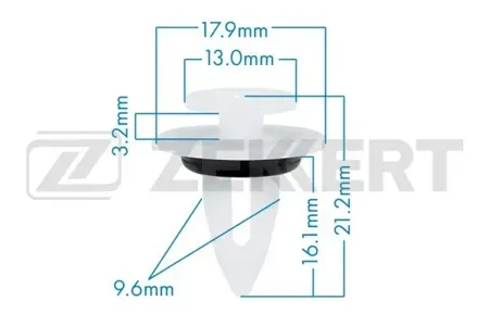 ZEKKERT BE2882 Клипса крепёжная BMW (миним. кол-во заказа 10 шт)