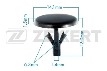 ZEKKERT BE2899 Клипса крепёжная Mazda (миним. кол-во заказа 10 шт)