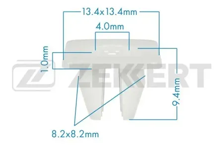 ZEKKERT BE2970 Клипса крепёжная Honda (миним. кол-во заказа 10 шт)