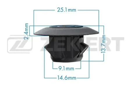 ZEKKERT BE3006 Клипса крепёжная Toyota (миним. кол-во заказа 10 шт)